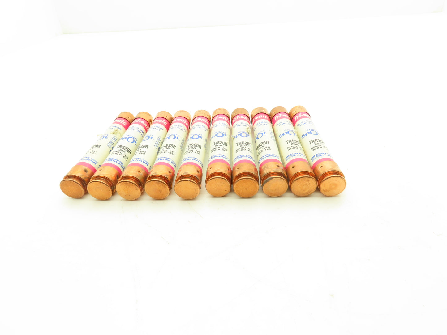 Ferraz Shawmut TRS20R Dual Element Time Delay Fuse 20A 600VAC 300VDC Lot of 10