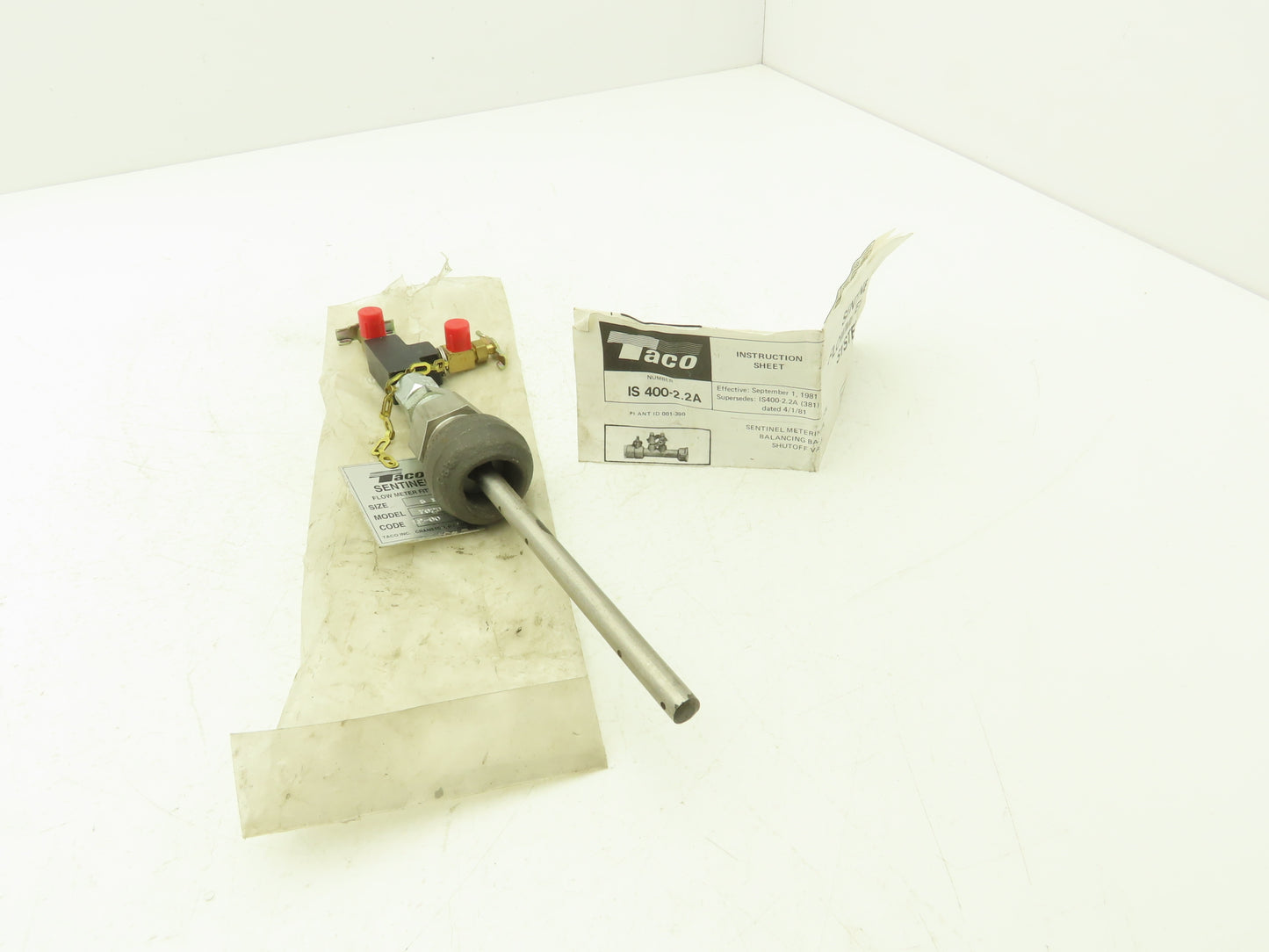 Taco Sentinel 7029-5  5" Tube Flow Meter Station 3/4"x1/2"NPT 12.5"OAL