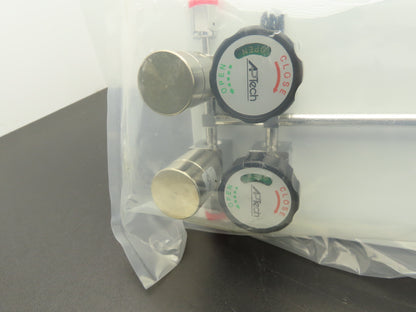 APTech AP3550/3650SM Four AL/238 Pneumatic Diaphragm Valve Assembly Round Knob