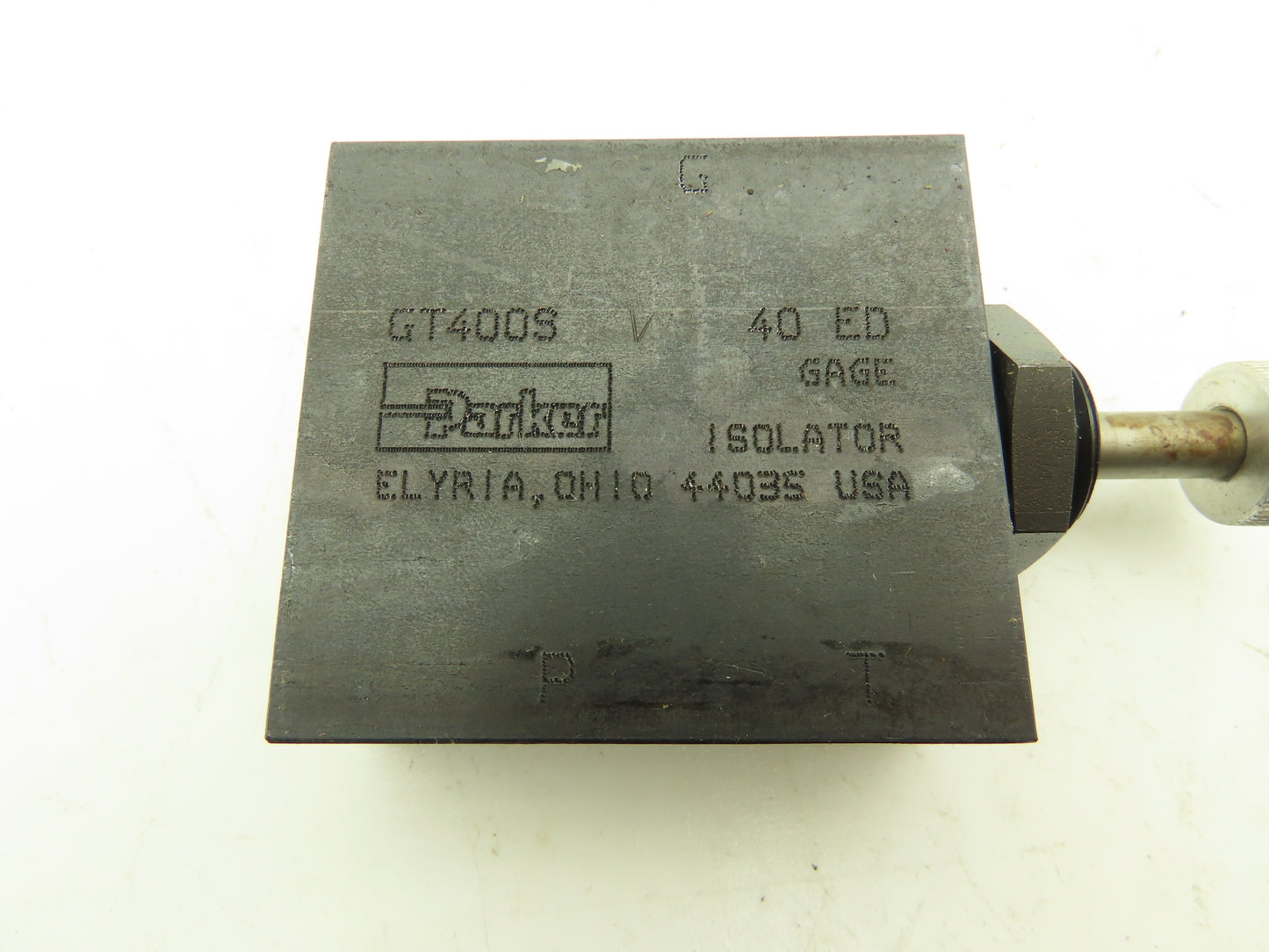 Parker GT400 S V 40 ED Hydraulic Guage Isolator Valve Block 1/4"NPT