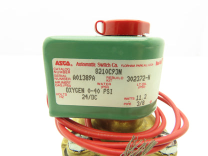 Asco Redhat 8210C93N Solenoid Valve 2-Way 40 PSI 5/8" NPT NC 24VDC
