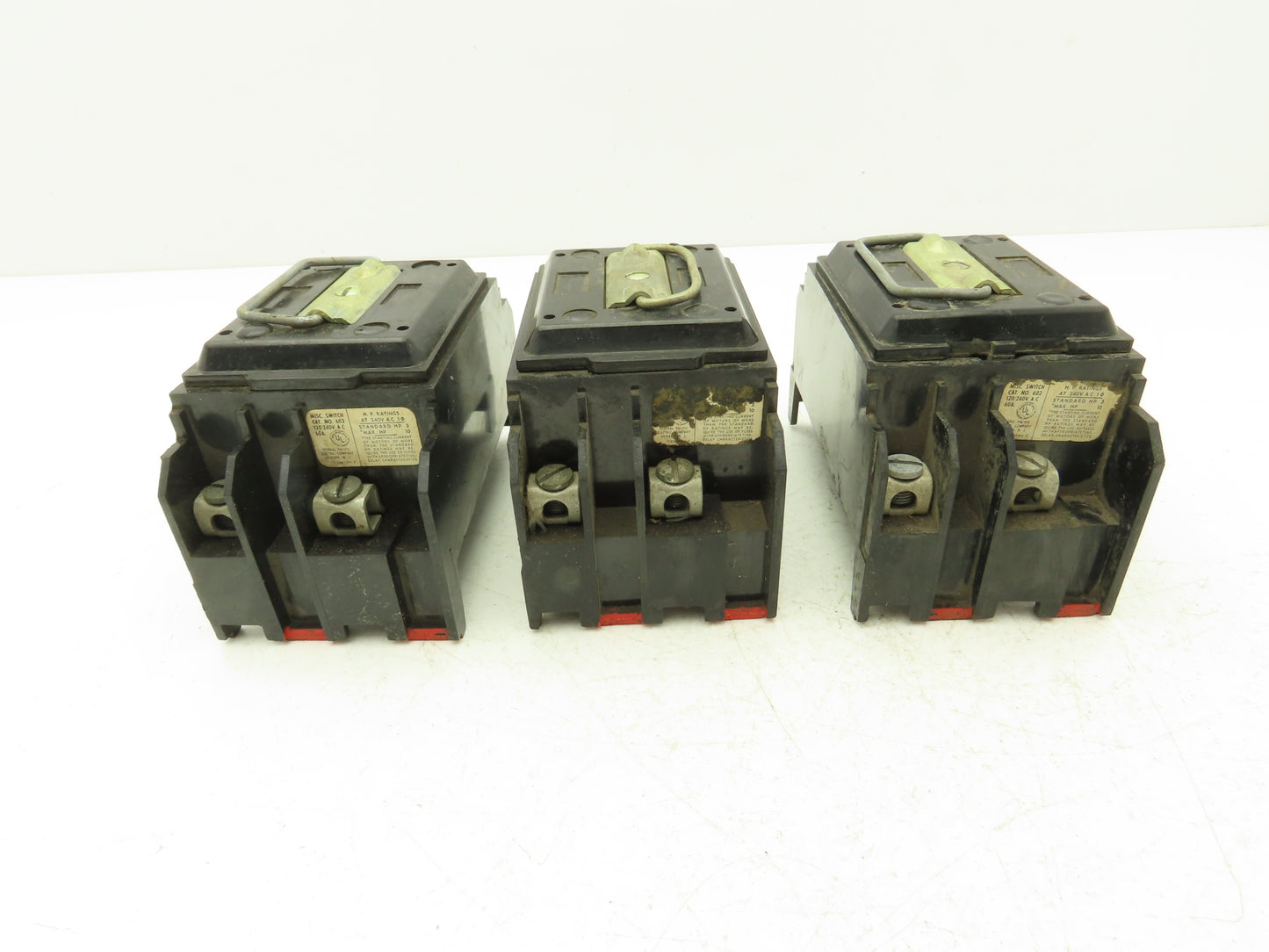 Federal Pacific 602 Pullout Disconnect Switch Fuse Block 2-Pole 60A 120/240V (3)