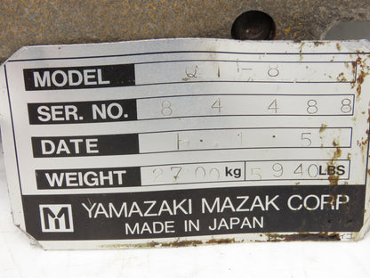 Yamazaki Mazak QT-8 Quick Turn 8 CNC Lathe Tailstock With Bed Rails