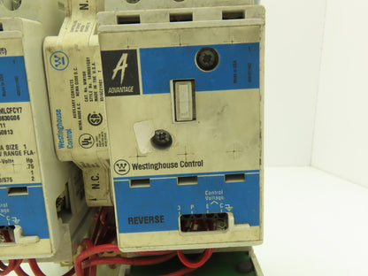 Westinghouse Control W210MLCFCY7 Advantage Reversing Contactor Assy 3Ph 2Hp