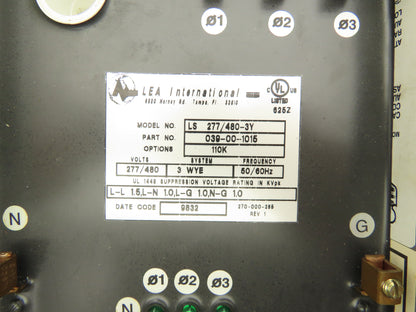LEA International LS 277/480-3Y Surge Protector Unit 277/480V 50/60Hz