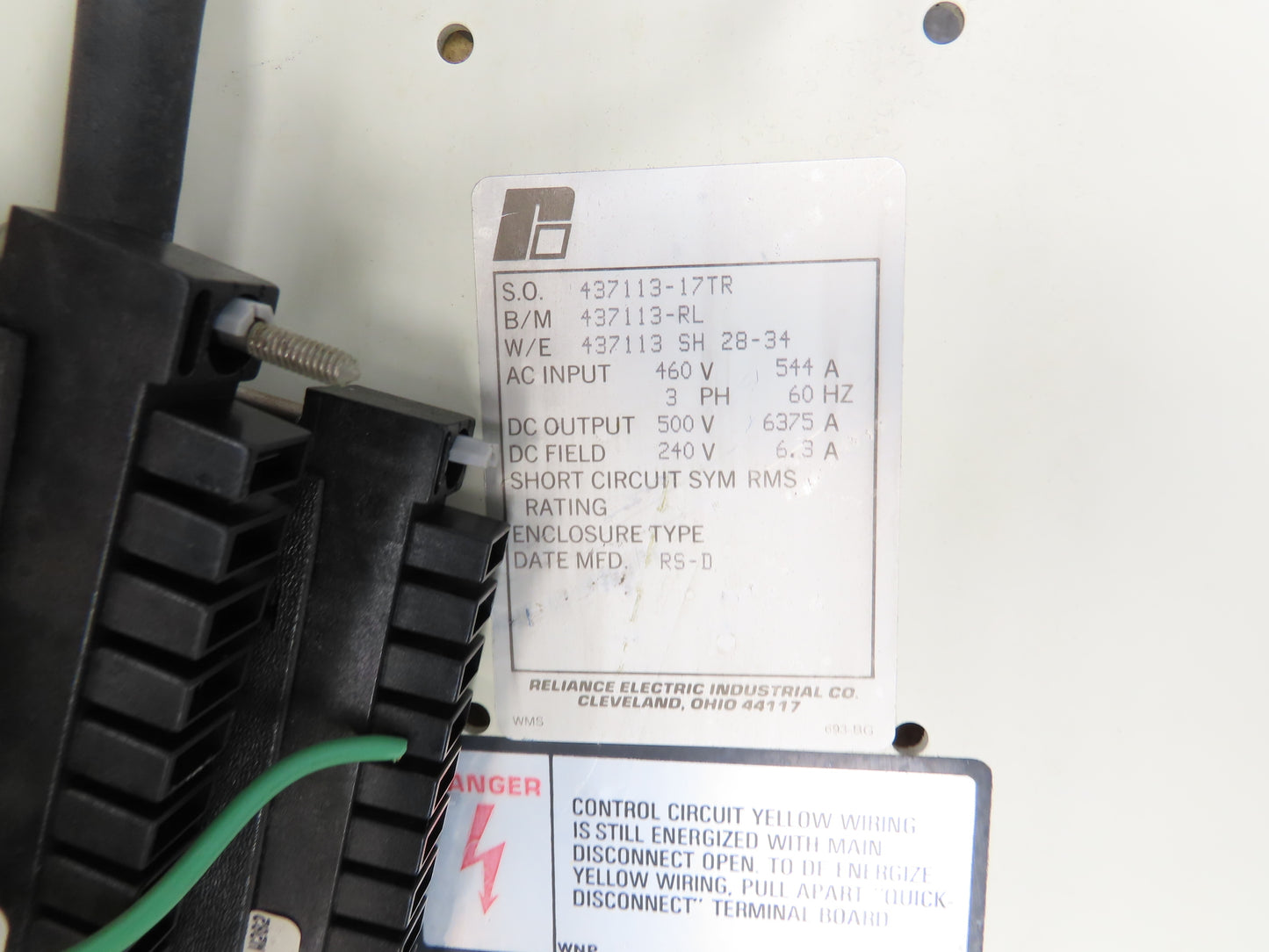 Reliance Electric 803604-SB DCS Power Supply Module Drive 460VAC In 500VDC Out