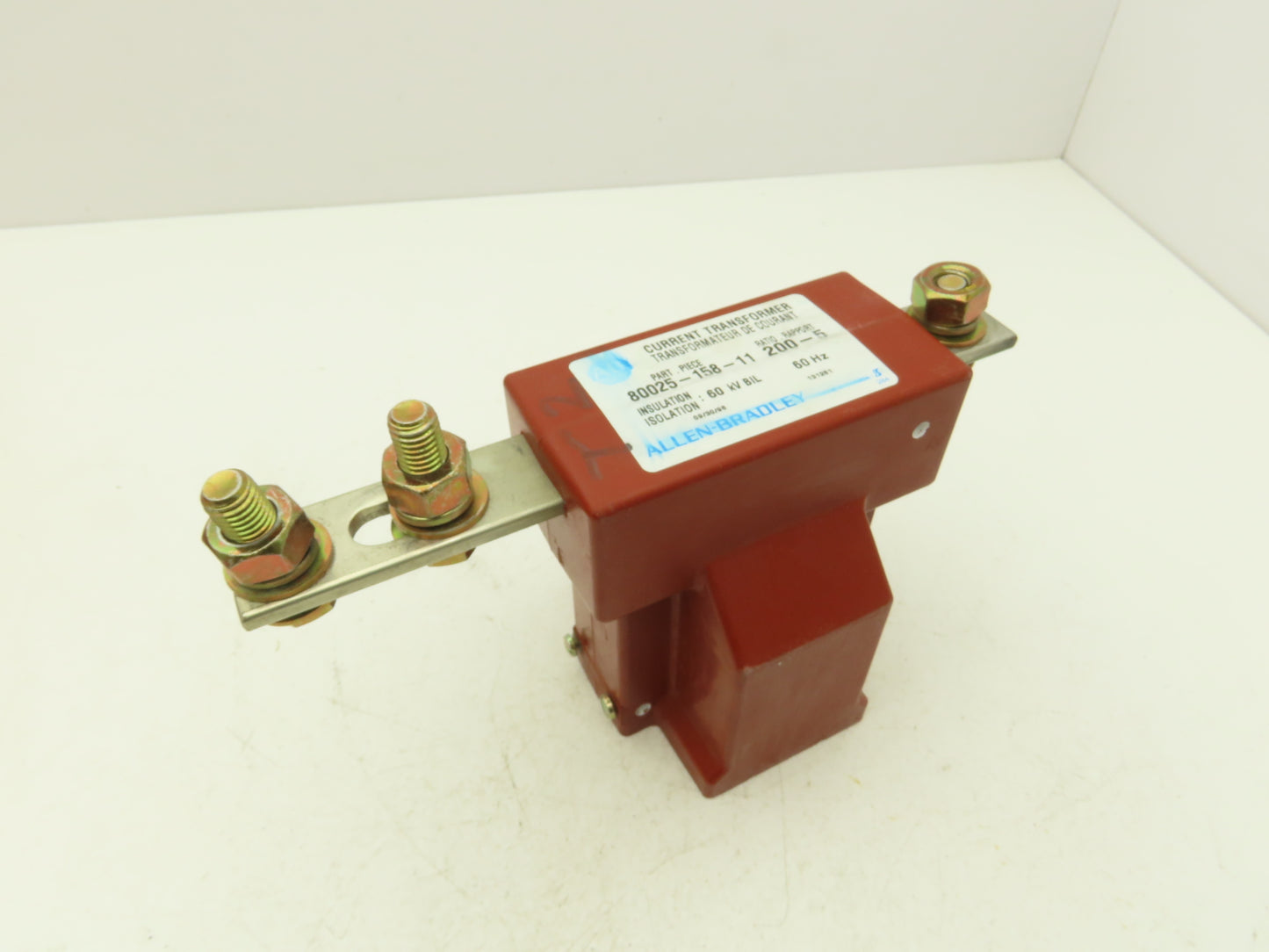 Allen Bradley 80025-158-11 Current Transformer Ratio 200-5 60 KV 60 Hz