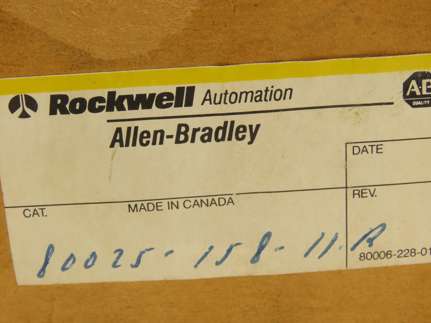 Allen Bradley 80025-158-11 Current Transformer Ratio 200-5 60 KV 60 Hz