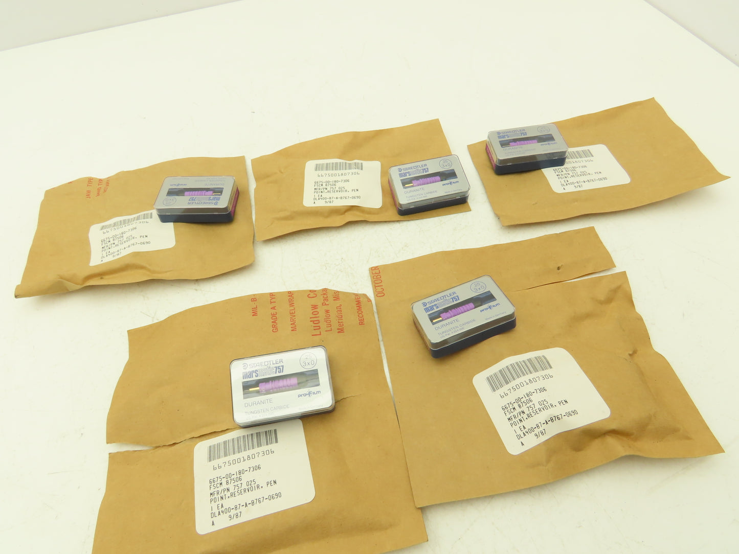 Staedtler Marsmatic 757 Technical Pen Tip .25mm Plot Tungsten Carbide Lot of 5