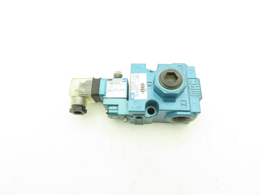 MAC 56C-37-874JC Pneumatic Piloted Solenoid Valve 3-Way 24VDC 150PSI  3/4NPT