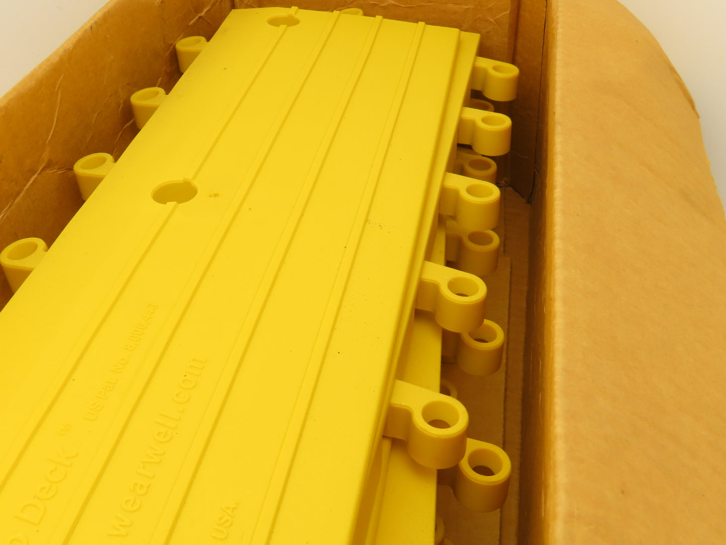 Wearwell 560.78x6x18YL-CS10 Ergodeck Safety Mat Ramp 18" x 6" x 7/8" Lot of 10
