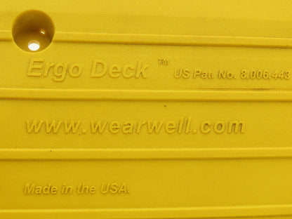 Wearwell 560.78x6x18YL-CS10 Ergodeck Safety Mat Ramp 18" x 6" x 7/8" Lot of 10