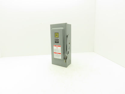 Square D D322N Safety Disconnect Switch 60 Amp 240VAC 3-Pole 4W NEMA Type 1