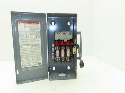 Square D D322N Safety Disconnect Switch 60 Amp 240VAC 3-Pole 4W NEMA Type 1