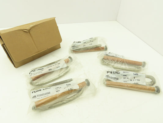 Cooper FL3T140 Universal Fuse Link Button Head 140 Amperes Slow Acting  Lot of 5
