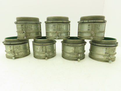 3-1/2 EMT CON 3-1/2" EMT Only FE + AL Set-Screw Connector Insulated Lot of 7