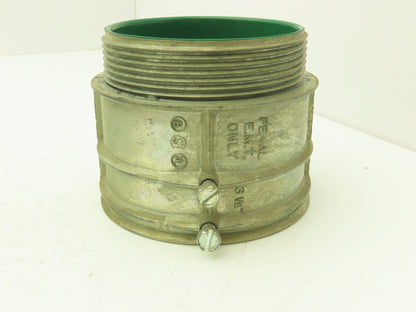 3-1/2 EMT CON 3-1/2" EMT Only FE + AL Set-Screw Connector Insulated Lot of 7