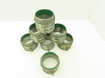 3-1/2 EMT CON 3-1/2" EMT Only FE + AL Set-Screw Connector Insulated Lot of 7