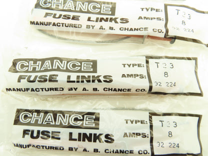 A.B. Chance MBT23 Type T23 Fuse Link 8 Amp Lot of 10