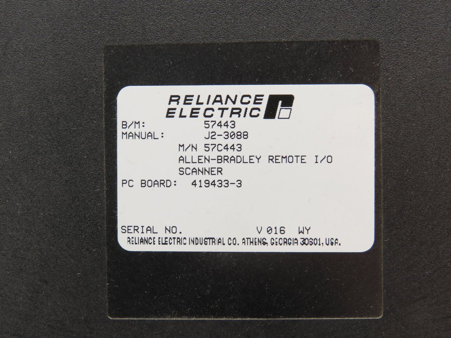 Reliance Electric 57443 PLC Automax 7010 Processor Unit Module 57C443