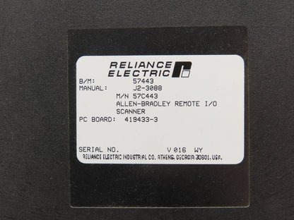 Reliance Electric 57443 PLC Automax 7010 Processor Unit Module 57C443