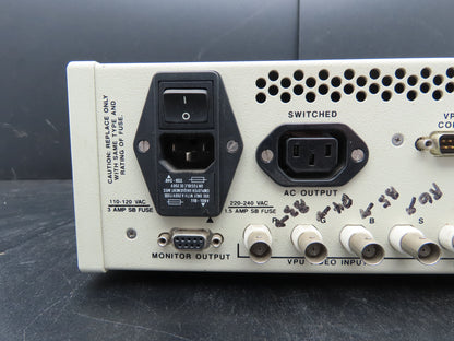 MeasureX 203940 Video Processing Unit Input Switch Inspection Module 110/220VAC