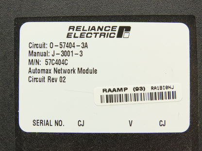 Reliance Electric 57C404C PLC Automax Network Processor Module Rev 2 Lot of 2