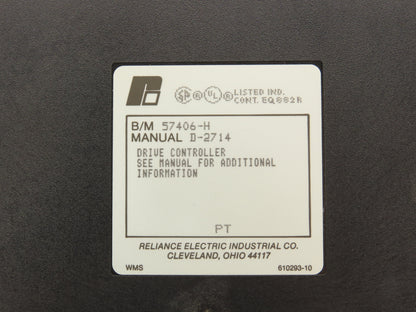 Reliance Electric 57406-H PLC Servo Drive Controller Processor Unit Module