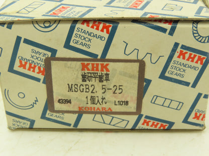 KHK MSGB2.5-25 Ground Spur Gear 25 Tooth 25mm Bore x 67mm OD Gear 25mm Width