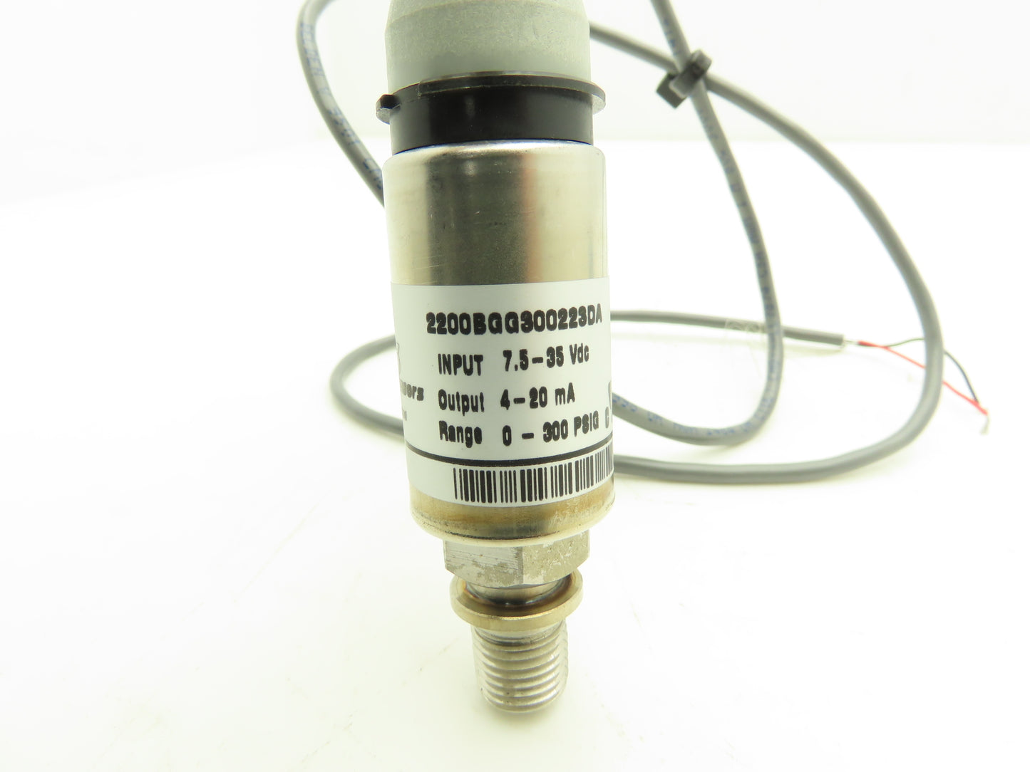 Gems 2200BGG300223DA Pressure Transducer Sensor 0-300psig 4-20mA 7-35VDC