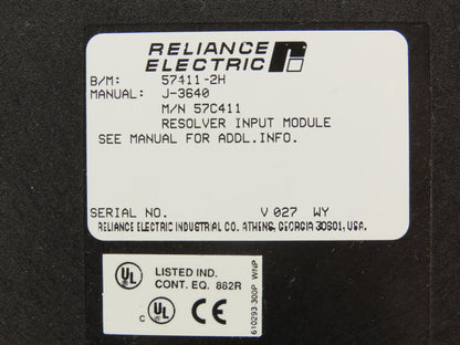 Reliance Electric 57411-2H PLC Resolver Input Processor Module Lot of 2