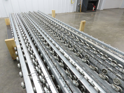 10'-11' Pallet Rack Flow Rail Skate Wheel Conveyor Track C-Channel  Lot of 30