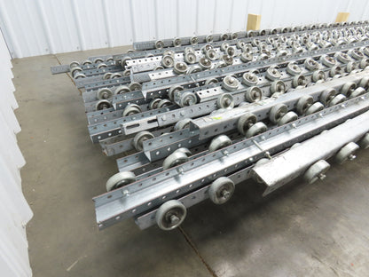 10'-11' Pallet Rack Flow Rail Skate Wheel Conveyor Track C-Channel  Lot of 30