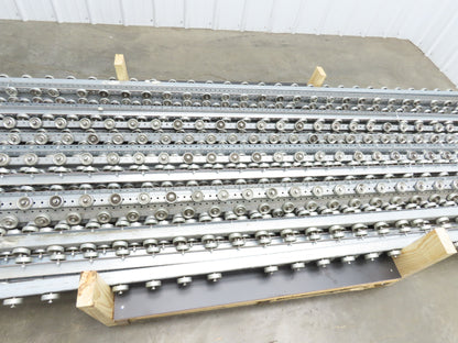 10'-11' Pallet Rack Flow Rail Skate Wheel Conveyor Track C-Channel  Lot of 30