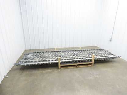 10'-11' Pallet Rack Flow Rail Skate Wheel Conveyor Track C-Channel  Lot of 30