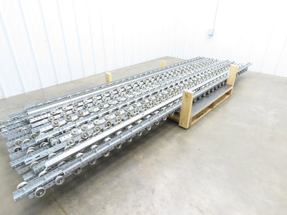 10'-11' Pallet Rack Flow Rail Skate Wheel Conveyor Track C-Channel  Lot of 30