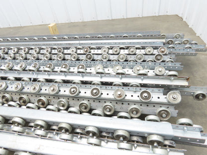 10'-11' Pallet Rack Flow Rail Skate Wheel Conveyor Track C-Channel  Lot of 30