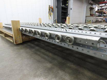 10'-11' Pallet Rack Flow Rail Skate Wheel Conveyor Track C-Channel  Lot of 30