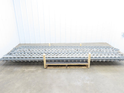 10'-11' Pallet Rack Flow Rail Skate Wheel Conveyor Track C-Channel  Lot of 30