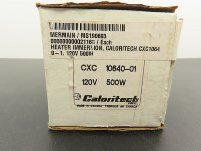 Caloritech CXC 10640-01 Immersion Heater 1" NPT 120VAC 1Ph 0.5kW