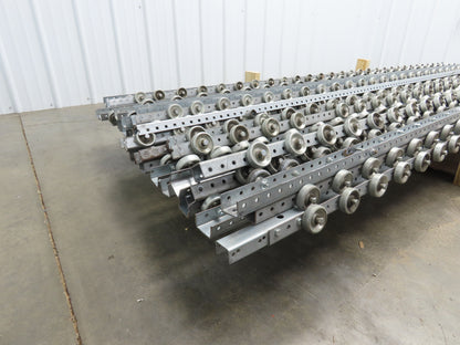 8'-9' Pallet Rack Flow Rail Skate Wheel Conveyor Track C-Channel  Lot of 30