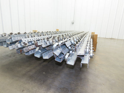 8'-9' Pallet Rack Flow Rail Skate Wheel Conveyor Track C-Channel  Lot of 30