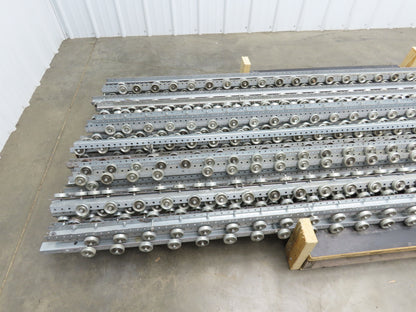 8'-9' Pallet Rack Flow Rail Skate Wheel Conveyor Track C-Channel  Lot of 30