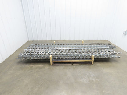 8'-9' Pallet Rack Flow Rail Skate Wheel Conveyor Track C-Channel  Lot of 30