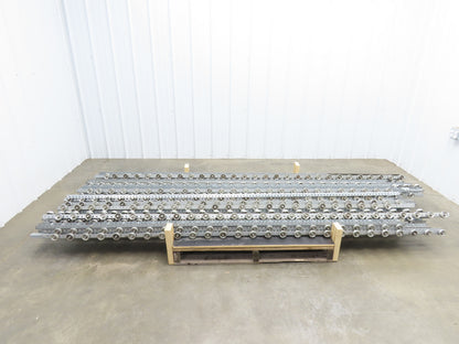8'-9' Pallet Rack Flow Rail Skate Wheel Conveyor Track C-Channel  Lot of 30