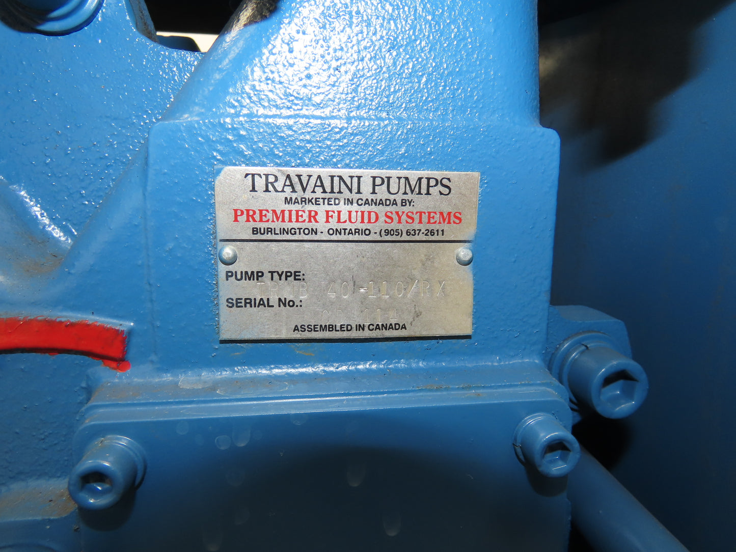 Travaini TRMB 40-110/RX Liquid Ring Vacuum Pump 4kw 5.5hp 230/460V 3Ph 25 Torr