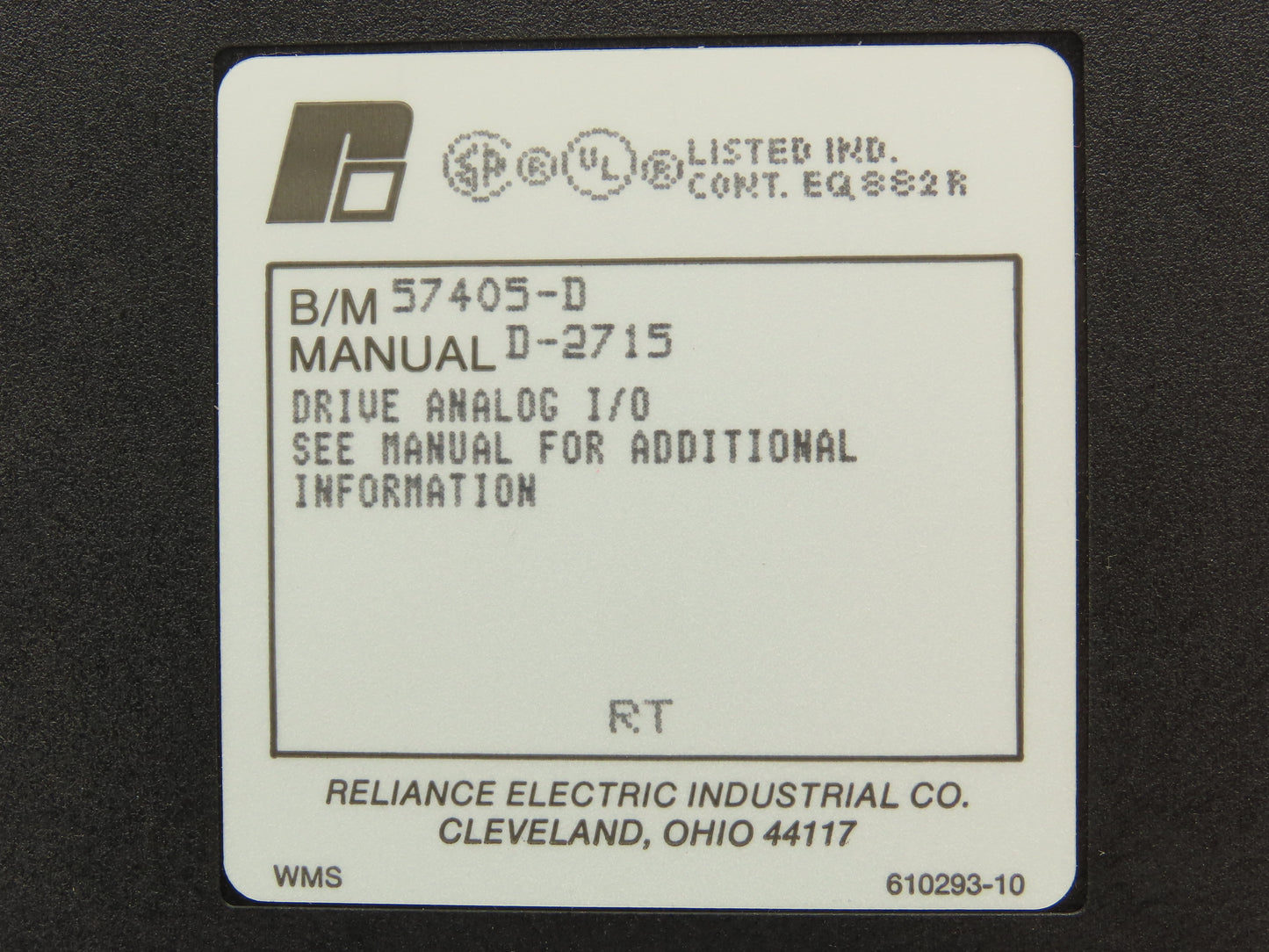 Reliance Electric 57405-D PLC Drive Analog I/O Module Lot Of 2