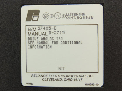 Reliance Electric 57405-D PLC Drive Analog I/O Module Lot Of 2