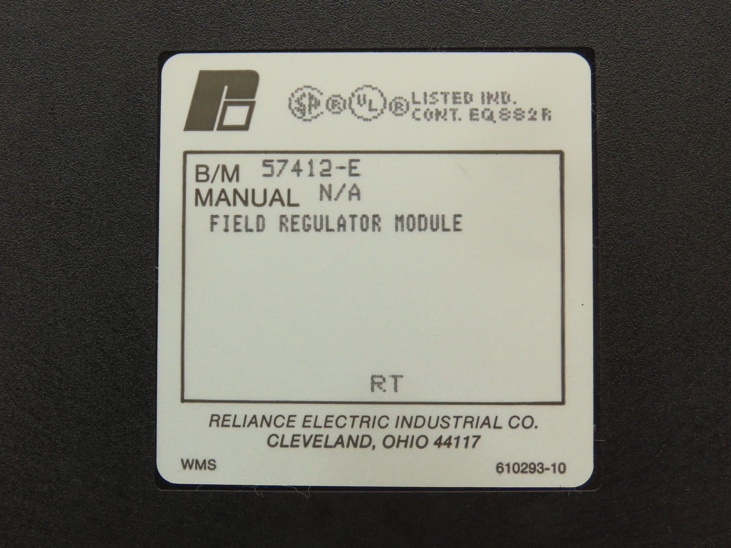 Reliance Electric 57412-E PLC Field Regulator Module Interface