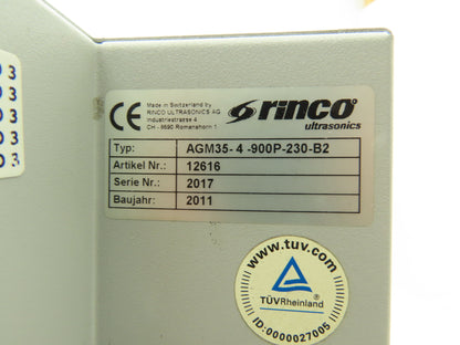 Rinco Ultrasonics AGM35-4-900P-230-B2 Ultrasonic Generator for Plastic Welding
